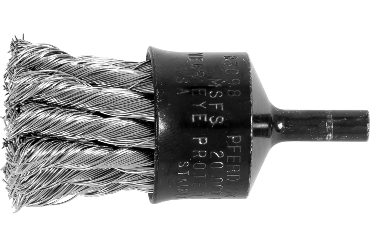 Picture of Pferd Knot Wire End Brush 1" Dia. Flared Cup .014 Stainless Steel 1/4" Shank Retail